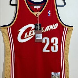 Mitchell & Ness Red and Gold Cavaliers Swingman Jersey